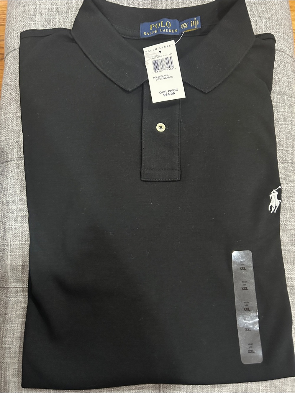 Polo by Ralph Lauren Black Men’s Polo Shirt with White Pony Logo